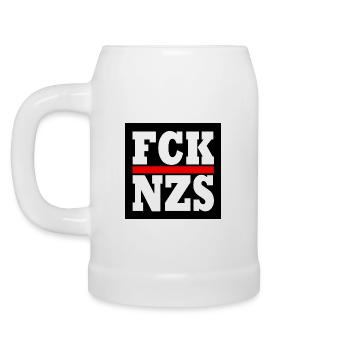 Fck nzs - Beer Mug - white - Left