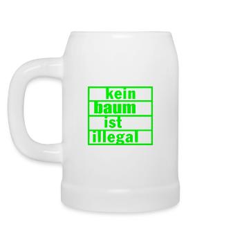 Kein baum ist illegal - Bierkrug - Weiß - Links