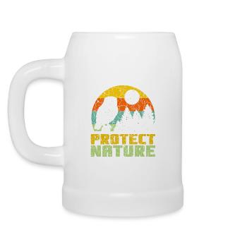 Chemise rétro Protect Nature Conservation - Chope en céramique - blanc - Gauche