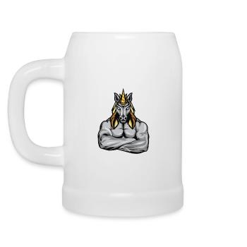 Cadeau de remise en forme de muscles licorne bodybuilder - Chope en céramique - blanc - Gauche