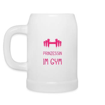 Princesse Gym disant - Princesse dans la salle de gym - Chope en céramique - blanc - Gauche