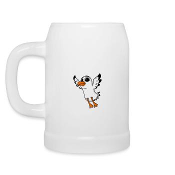 Moin moin - Bierkrug - Weiß - Links