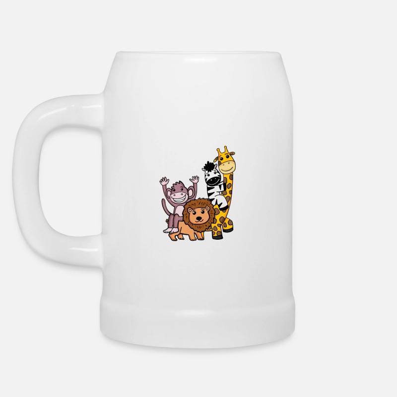 Niedliche Tiere - Bierkrug - Weiß
