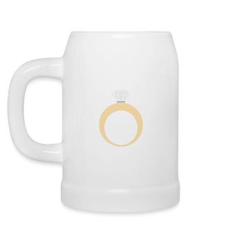 Ring wedding ring engagement ring - Beer Mug - white - Left
