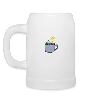 Kaffee Berg Berge Wandern - Bierkrug - Weiß - Links
