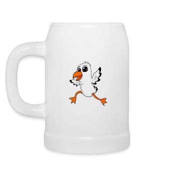 Sweet seagull - Beer Mug - white - Left