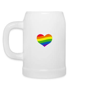 Arc-en-ciel - Chope en céramique - blanc - Gauche