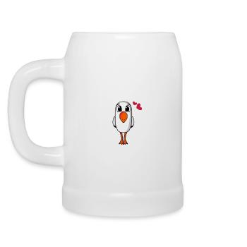 Mouette Amour fille - Chope en céramique - blanc - Gauche