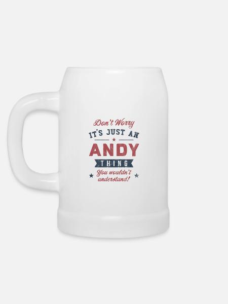 Es ist eine Andy-Sache - Bierkrug - Weiß