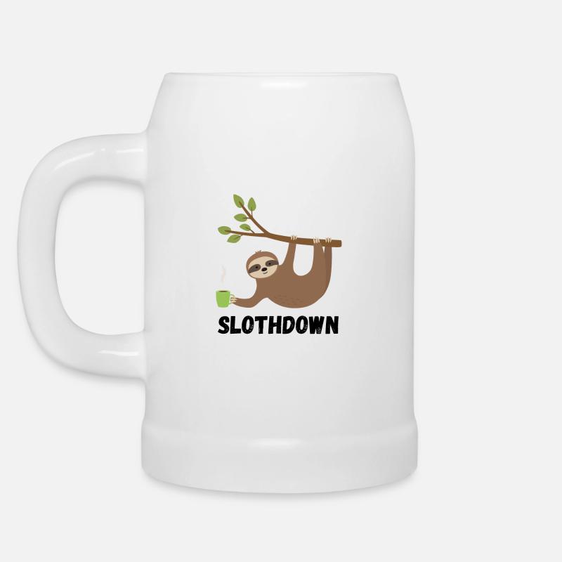 Slothdown - Bierkrug - Weiß