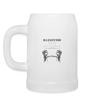 Don't let the B*****ds grind you down - Beer Mug - white - Left