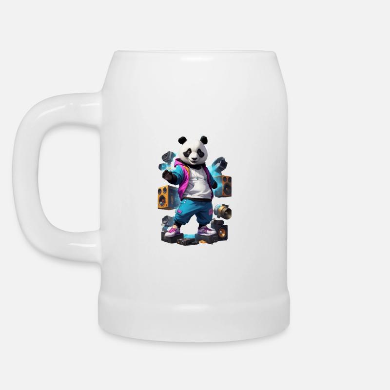 Breakdance Panda - Beer Mug - white