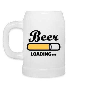 Beer Loading - Chope en céramique - blanc - Gauche