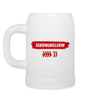 Bratort Seriengrillerin Frauen - Bierkrug - Weiß - Links