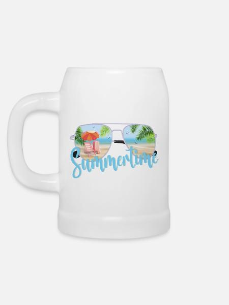 Summertime - Bierkrug - Weiß