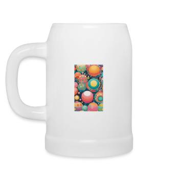 Gentle circle geometry - Beer Mug - white - Left