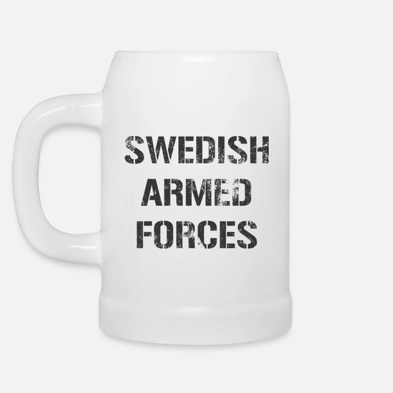 SWEDISH ARMED FORCES - Rugged - Beer Mug - white