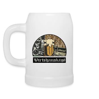 Wirtshauskind - Wirtschaft Collage Bier trinken - Bierkrug - Weiß - Links