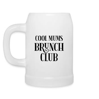 Cool Mums Brunch Club - Bierkrug - Weiß - Links