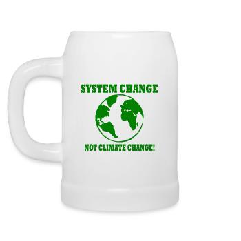 system change not climate change - Bierkrug - Weiß - Links