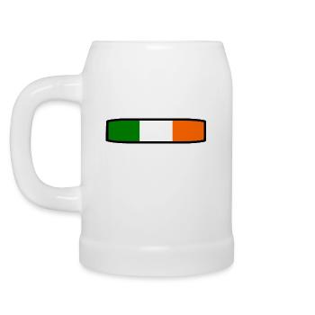 Ireland flag - Beer Mug - white - Left