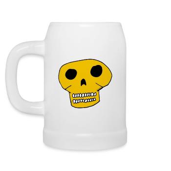 Crâne - Crâne - Chope en céramique - blanc - Gauche