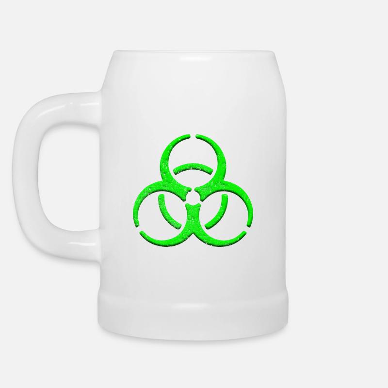 biohazard gruen - Bierkrug - Weiß
