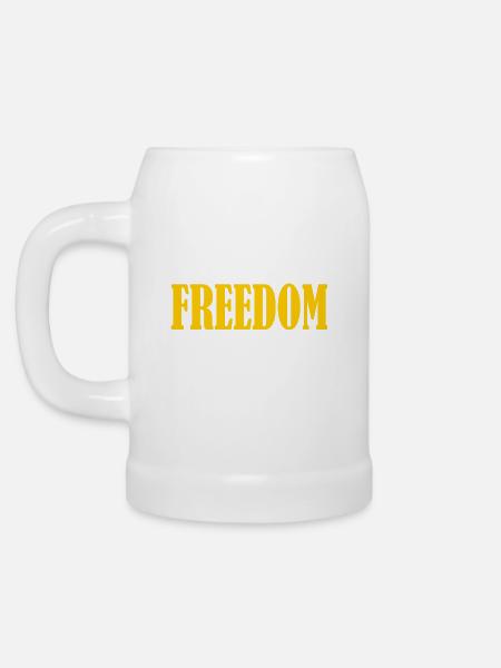 Freiheit - Bierkrug - Weiß