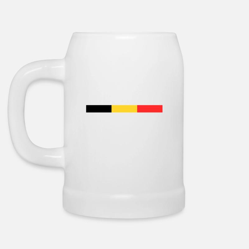 Drapeau Belgique - Chope en céramique - blanc