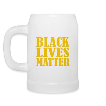 Black lives matter - Bierkrug - Weiß - Links