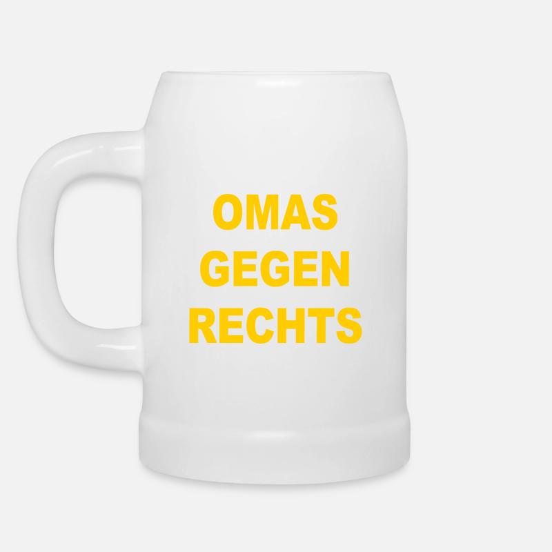 omas gegen rechts - Bierkrug - Weiß