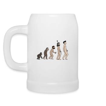 Evolution - Bierkrug - Weiß - Links