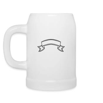 Banner - Bierkrug - Weiß - Links