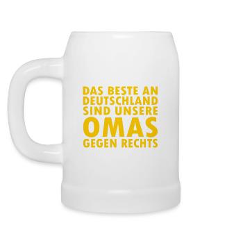 Omas gegen rechts - Bierkrug - Weiß - Links