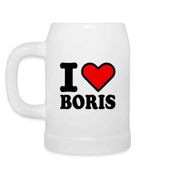 I love boris - Chope en céramique - blanc - Gauche