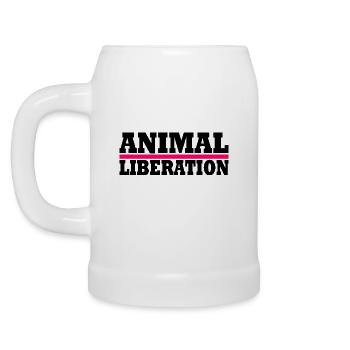 Animal liberation - Bierkrug - Weiß - Links
