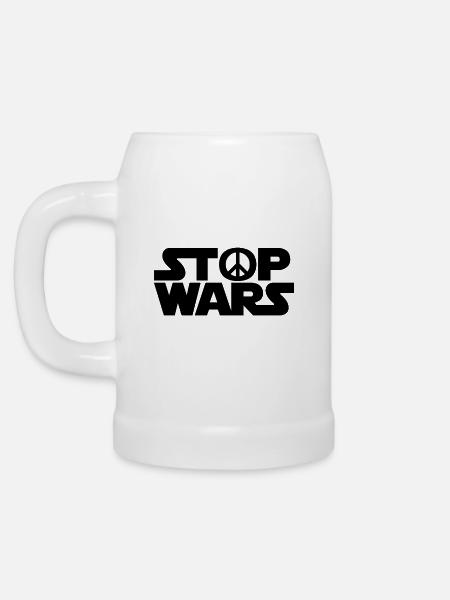 Stop Wars - Bierkrug - Weiß