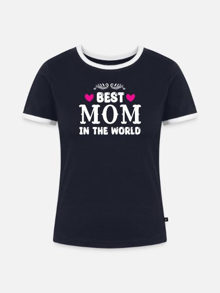 Beste Mama der Welt - Frauen Kontrast-T-Shirt - Navy/Weiß 