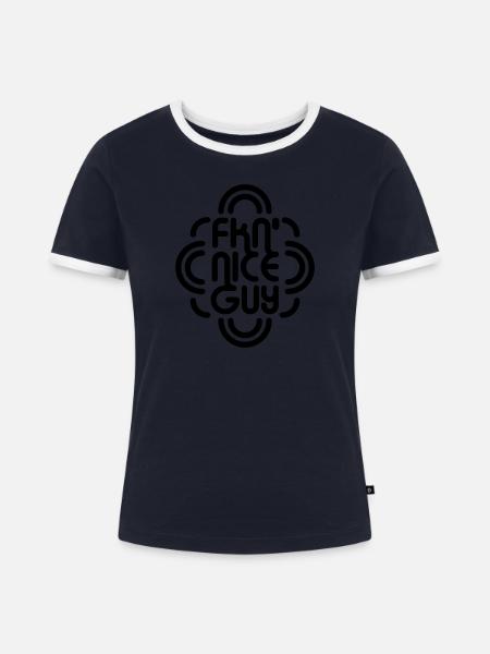FKN Nice Guy - Frauen Kontrast-T-Shirt - Navy/Weiß 