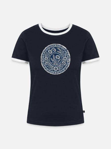 Landwirtschaft Tradition Deutschland - Frauen Kontrast-T-Shirt - Navy/Weiß