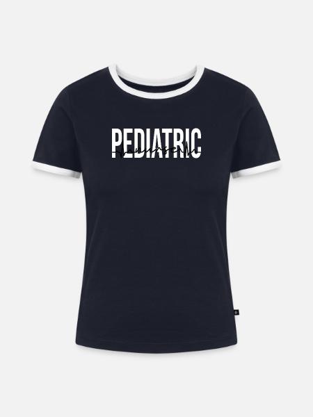Kinderkrankenschwestern - Frauen Kontrast-T-Shirt - Navy/Weiß