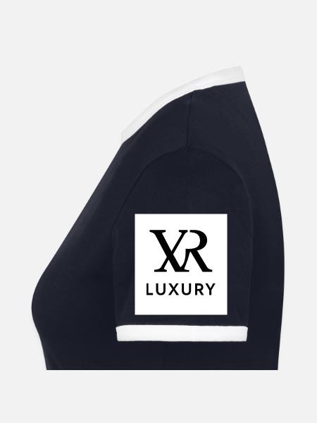 Luxuriöses XR-Design für exklusive Mode - Frauen Kontrast-T-Shirt - Navy/Weiß