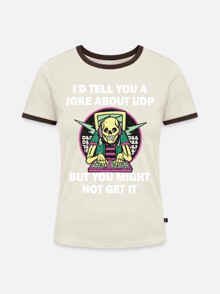 Cybersecurity - IT-Sicherheit Informatiker - Frauen Kontrast-T-Shirt - Off-White/Dunkelbraun