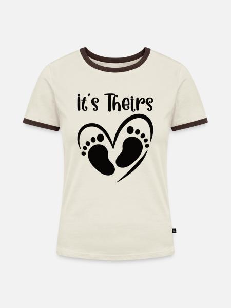 Surrogate Surrogacy Gestational Surrogate Mom - Frauen Kontrast-T-Shirt - Off-White/Dunkelbraun