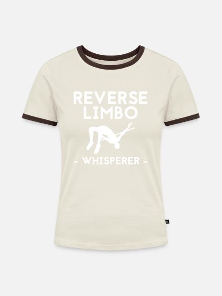 Reverse Limbo Whisperer Shirt Geschenk - Frauen Kontrast-T-Shirt - Off-White/Dunkelbraun