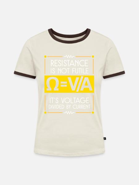 Physik Phyiker Physikstudent Physiklehrer - Frauen Kontrast-T-Shirt - Off-White/Dunkelbraun
