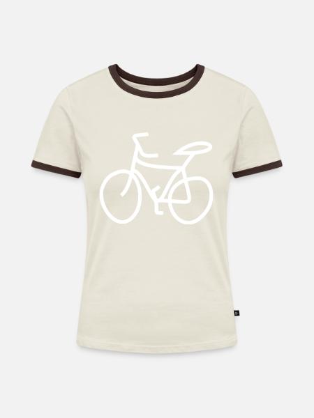 Scribble di do. - Frauen Kontrast-T-Shirt - Off-White/Dunkelbraun