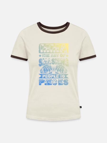Mma Mixed matrial arts - Frauen Kontrast-T-Shirt - Off-White/Dunkelbraun