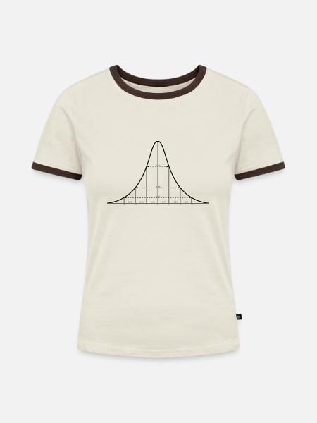 Alles normal - Frauen Kontrast-T-Shirt - Off-White/Dunkelbraun