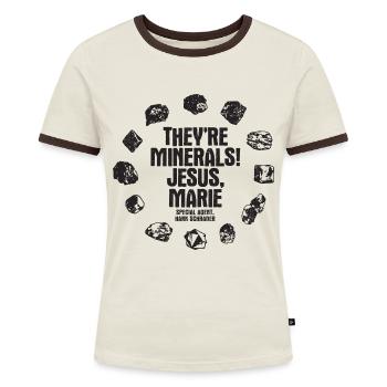Breaking Bad They're Minerals Marie - Frauen Kontrast-T-Shirt - Off-White/Dunkelbraun - Vorne - AI Model Female 172 dark (172cm)